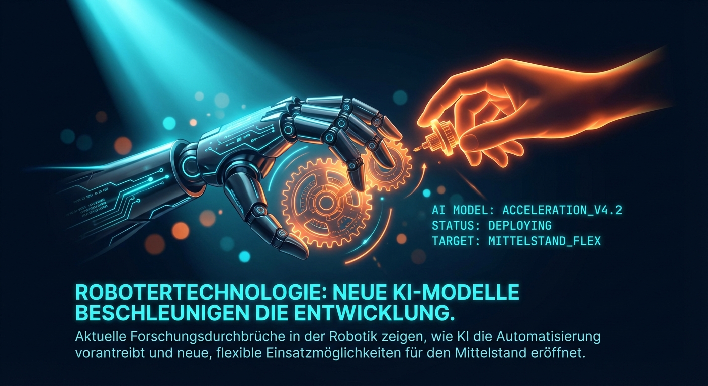 Robotertechnologie: Neue KI-Modelle beschleunigen die Entwicklung
