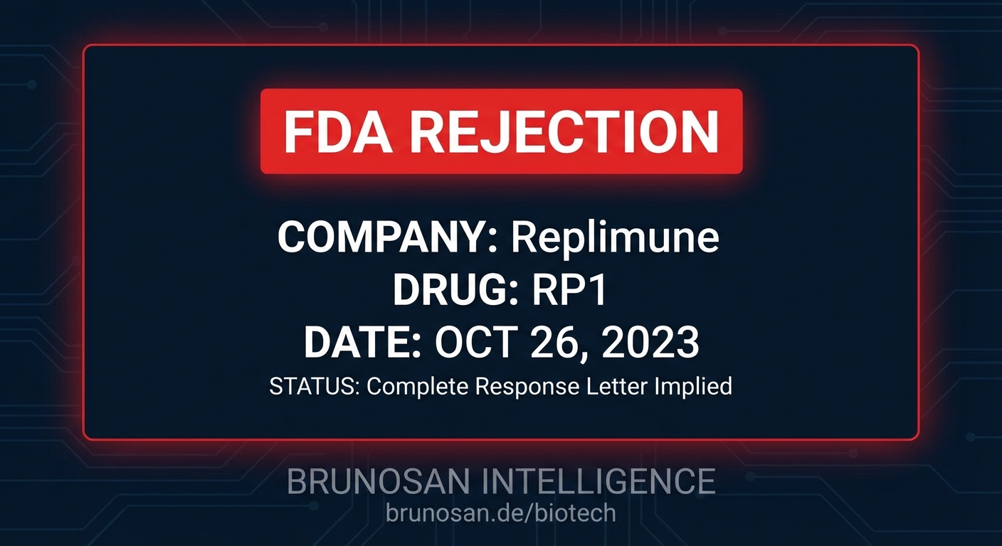Replimune receives FDA rejection for its melanoma therapy RP1.