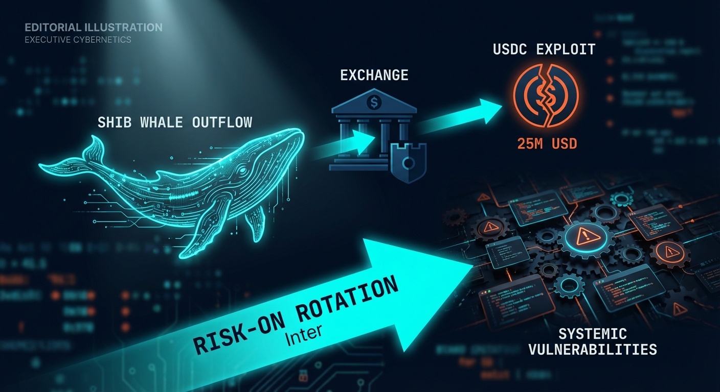 Shiba Inu Whale Outflow and USDC Exploit Signal Risk-On Rotation into Systemic Vulnerabilities