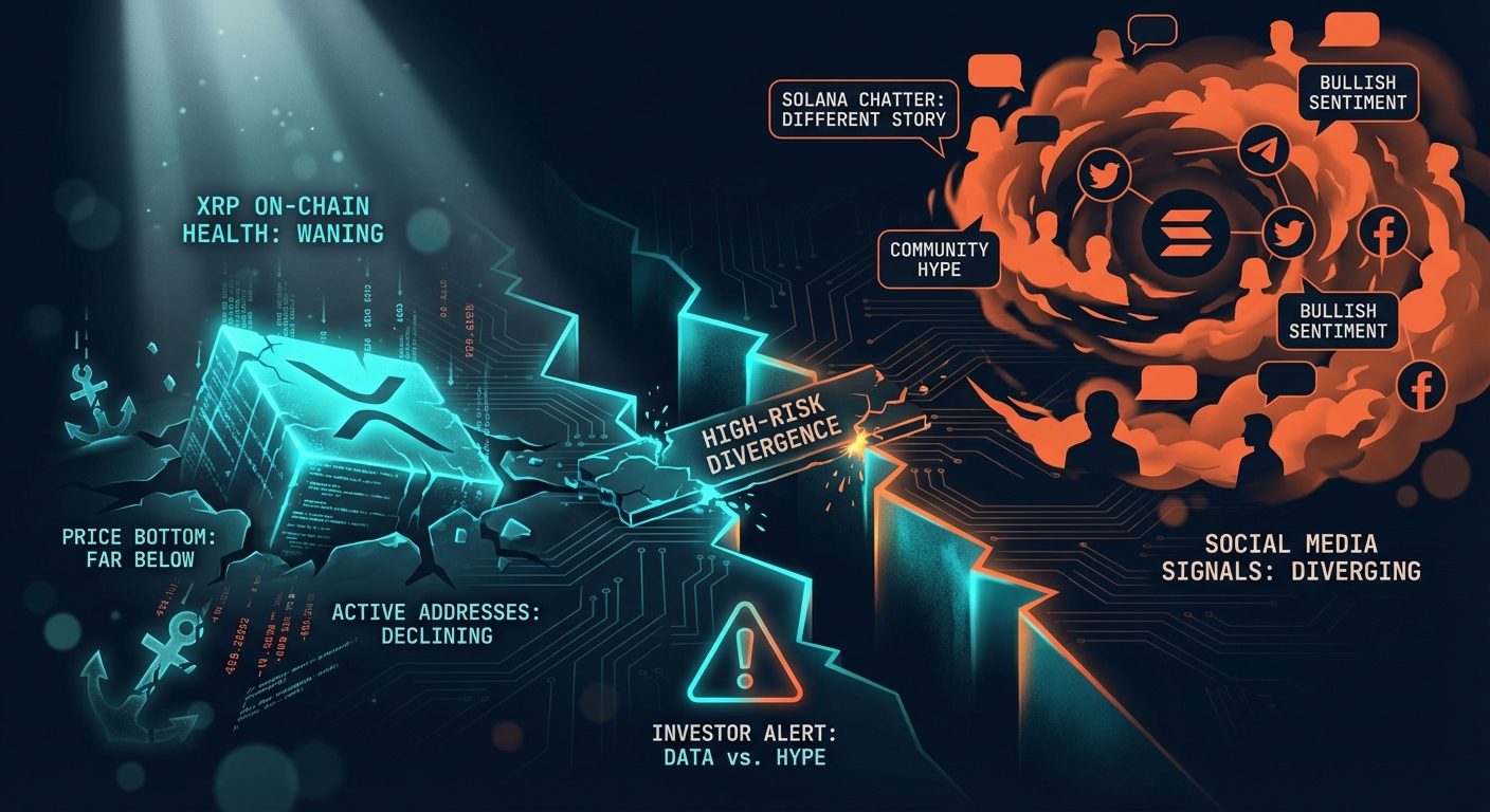 XRP On-Chain Health Wanes as Social Media Signals Diverge