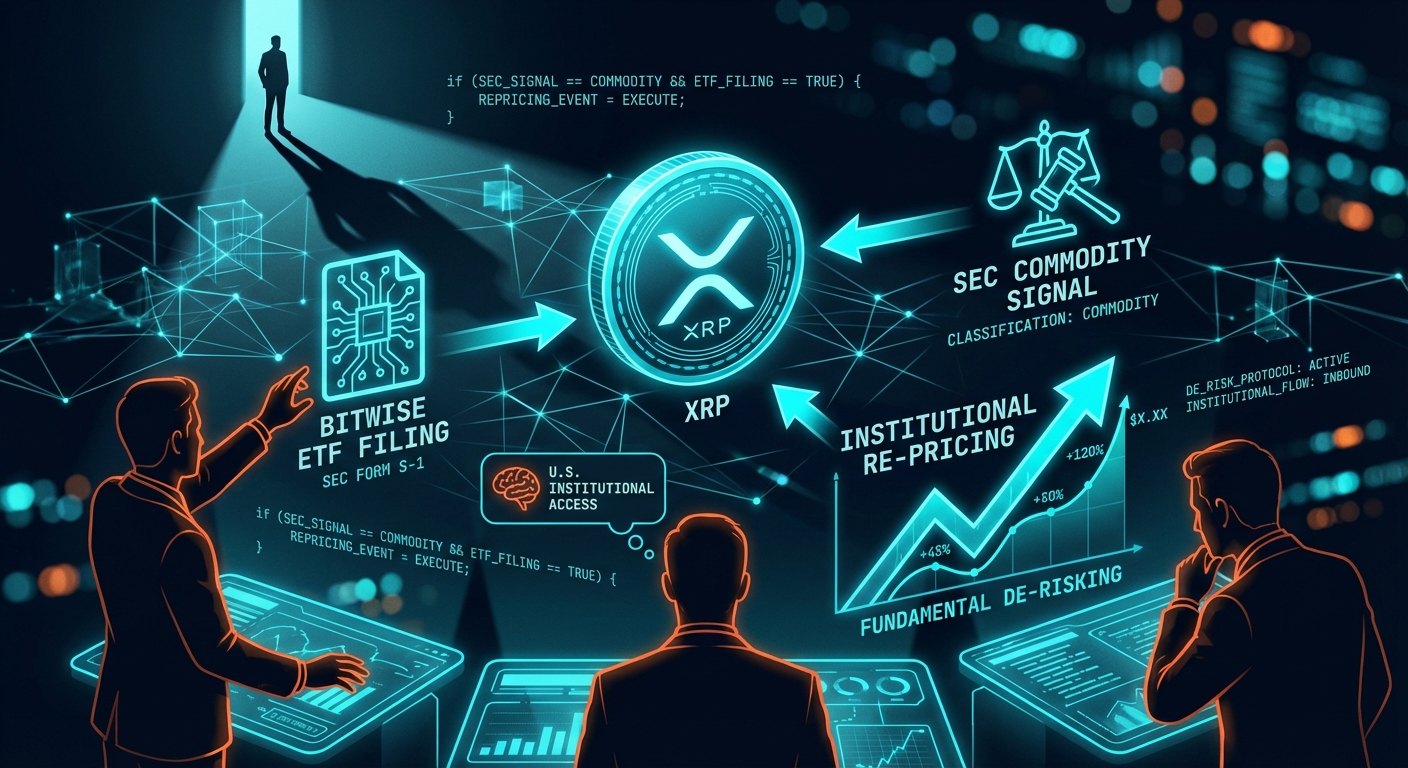 Bitwise XRP ETF Filing and SEC Commodity Signal Point to Institutional Re-Pricing of XRP