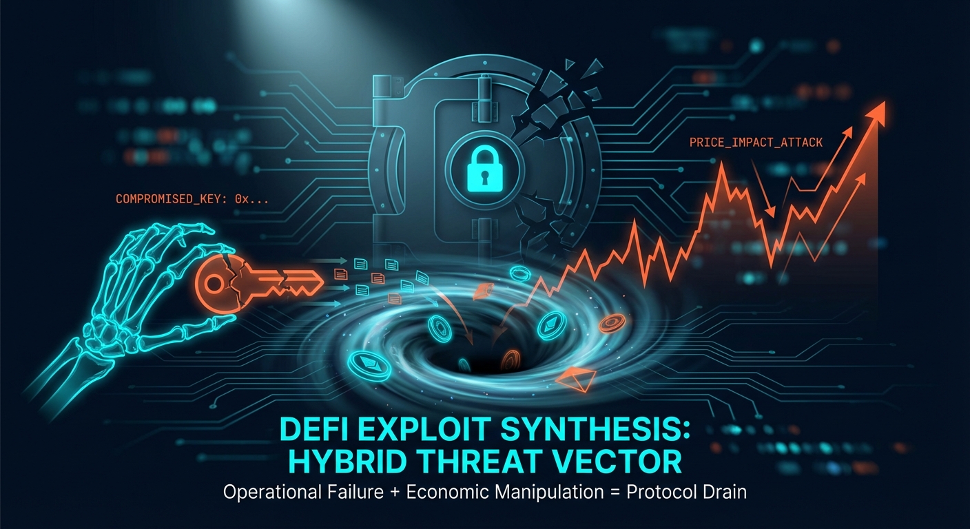 DeFi Exploit Synthesis: How Compromised Keys and Price Impact Attacks Create a Hybrid Threat Vector