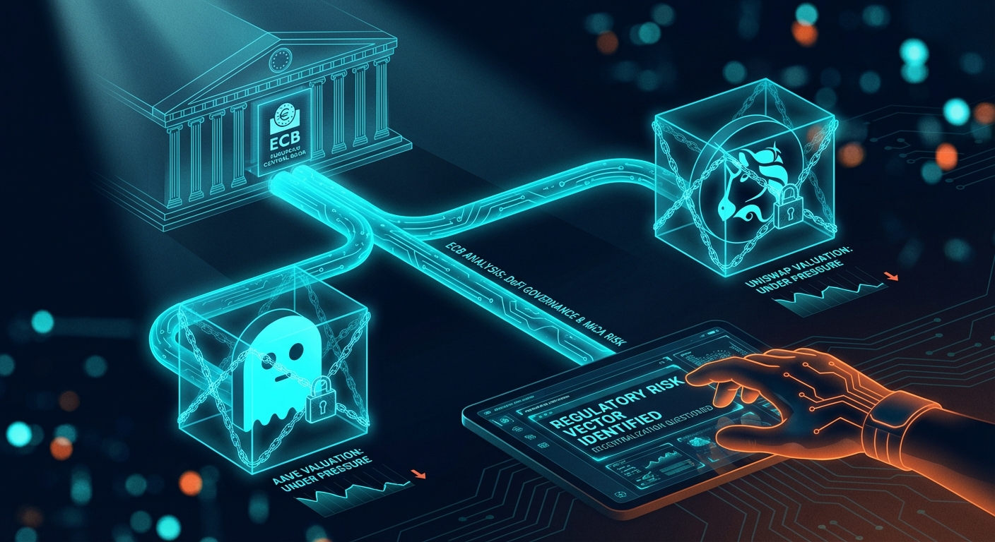 ECB Paper Links DeFi Governance to MiCA Risk, Pressuring Aave and Uniswap Valuations