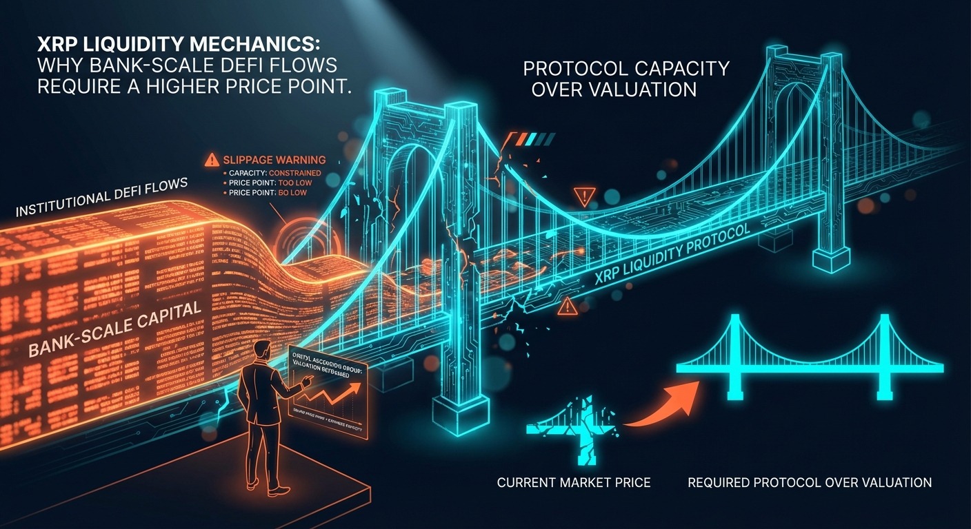 XRP Liquidity Mechanics: Why Bank-Scale DeFi Flows Require a Higher Price Point