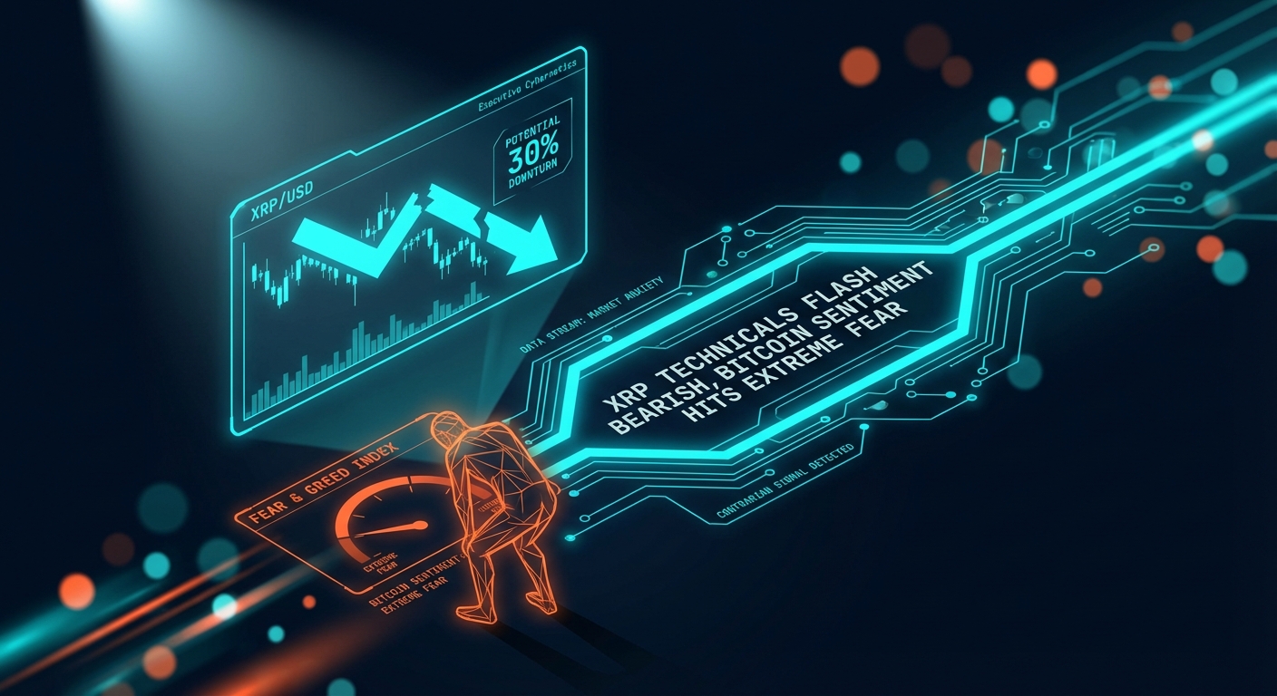 XRP Shows Bearish Technicals as Bitcoin Sentiment Hits Extreme Fear