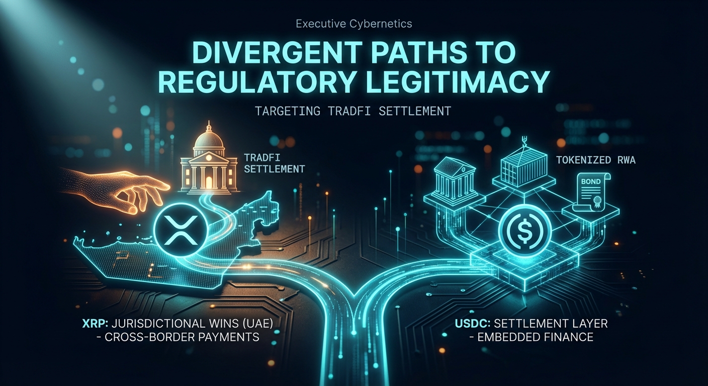 XRP and USDC Forge Divergent Paths to Regulatory Legitimacy, Targeting TradFi Settlement