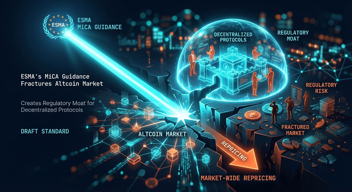 ESMA's MiCA Guidance Fractures Altcoin Market, Creates Regulatory Moat for Decentralized Protocols