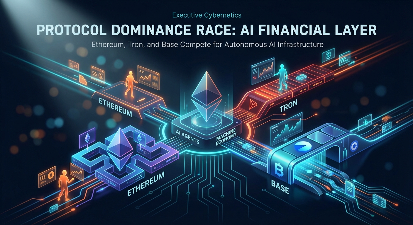 Ethereum, Tron, and Base Compete to Become the Financial Layer for AI Agents