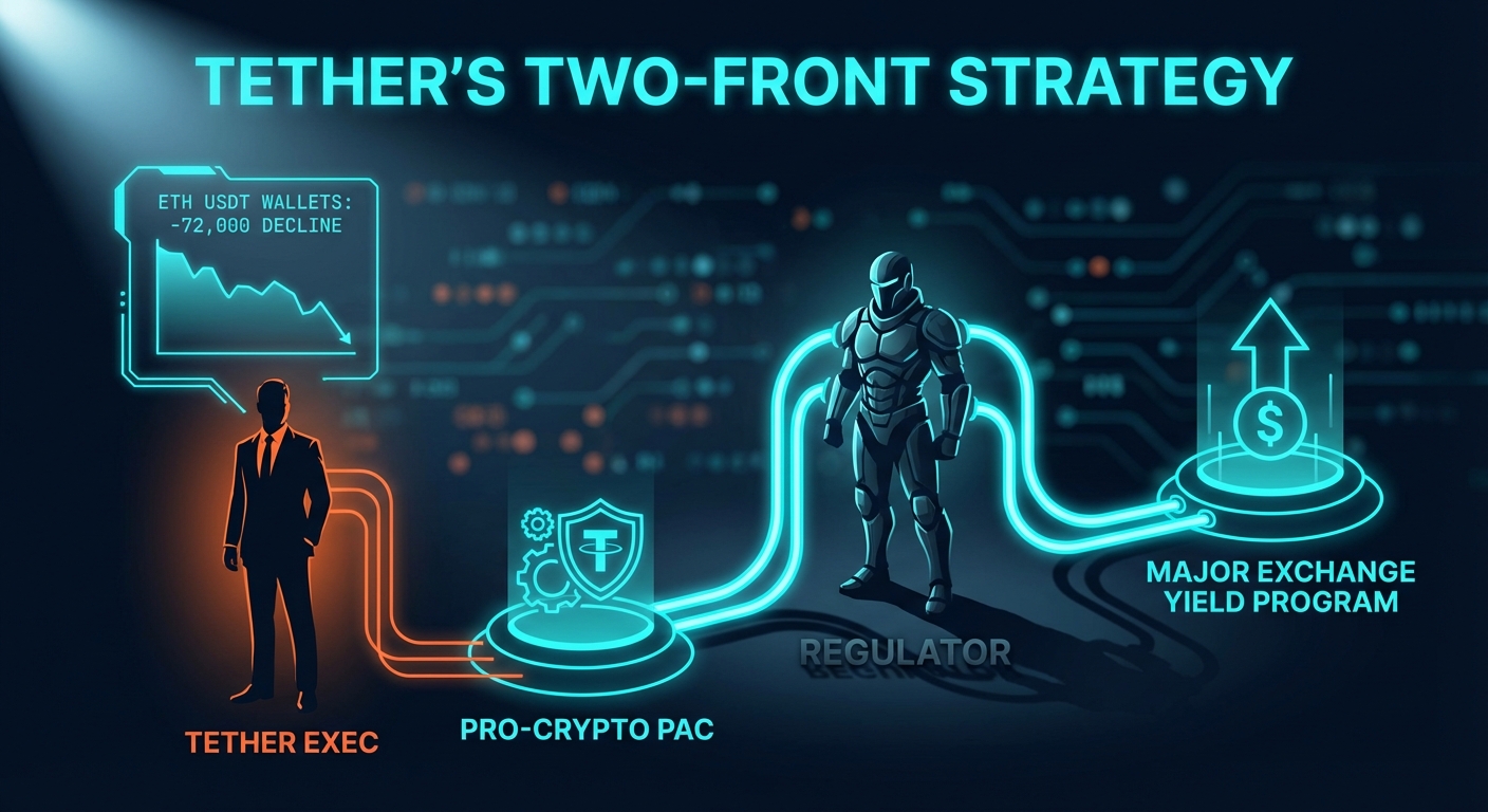Tether's Two-Front Strategy: Political Action Follows Sharp Drop in Ethereum USDT Wallets