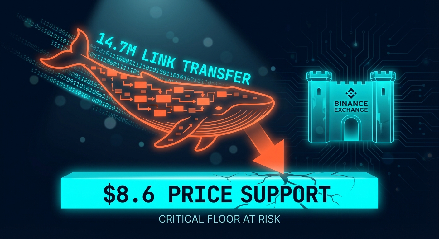 14.7M Chainlink (LINK) Moves to Binance, Pressuring Key $8.6 Price Support