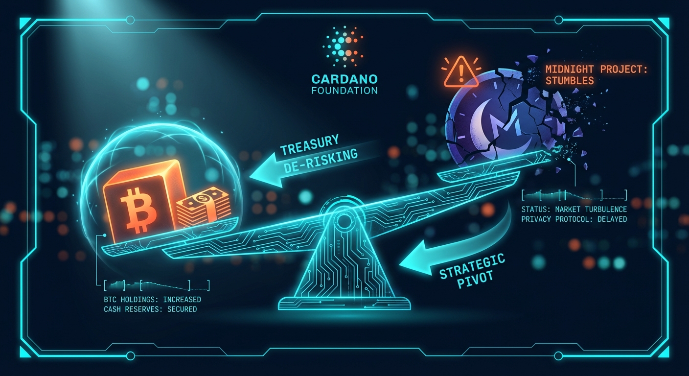 Cardano Foundation Buys Bitcoin, De-Risks Treasury as Midnight Project Stumbles
