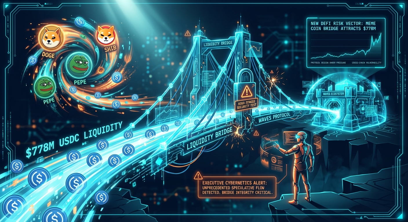 Meme Coin Liquidity Bridge to WAVES Attracts $778M USDC, Signaling New DeFi Risk Vector