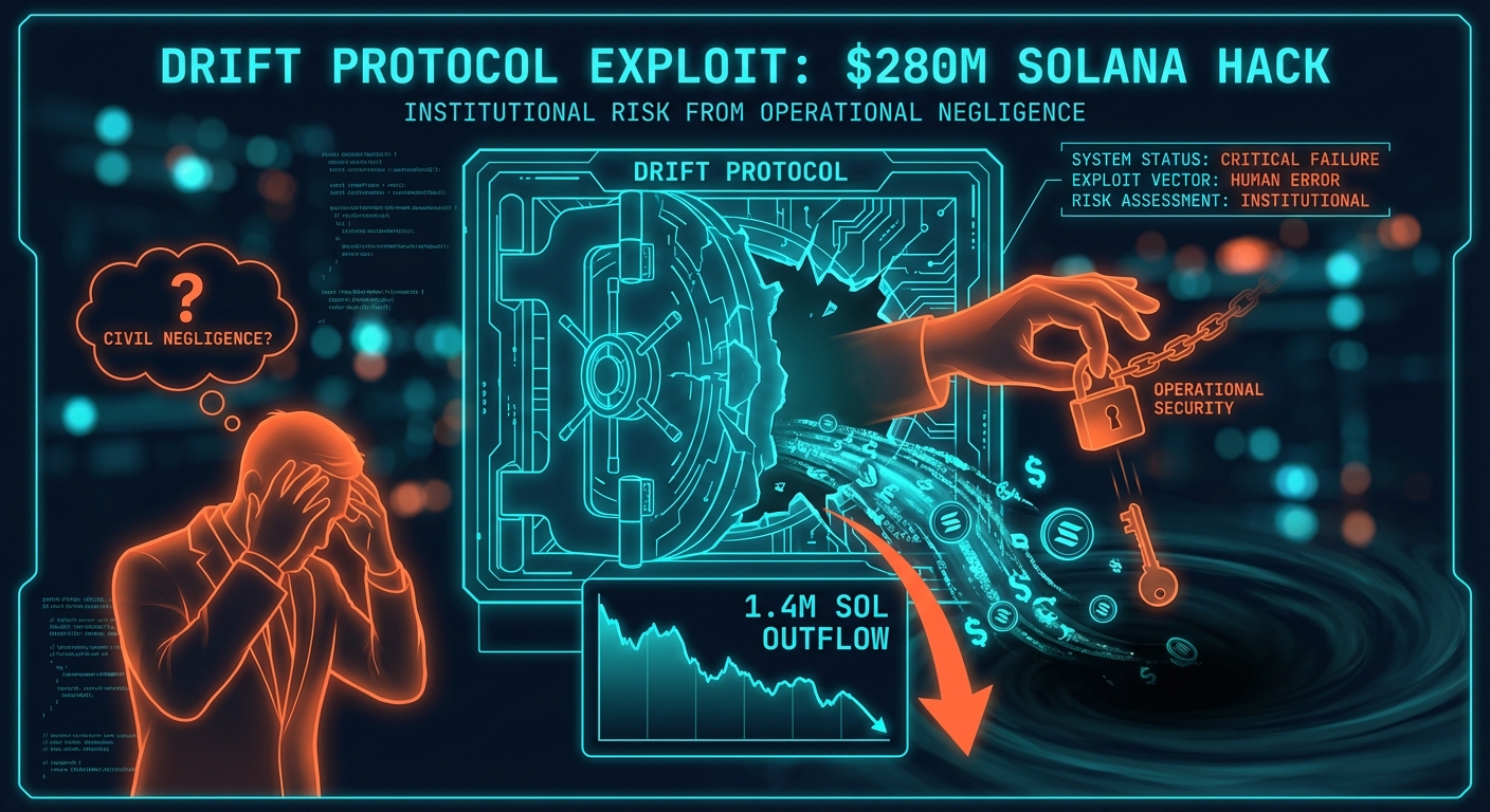 Drift Protocol Exploit: $280M Solana Hack Exposes New Institutional Risk from Operational Negligence