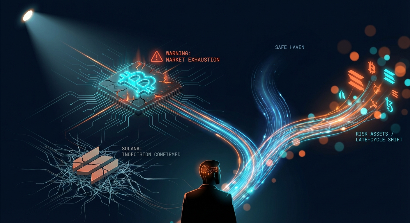 Bitcoin Metric Flashes Warning as Solana Stalls, Signaling Market Divergence