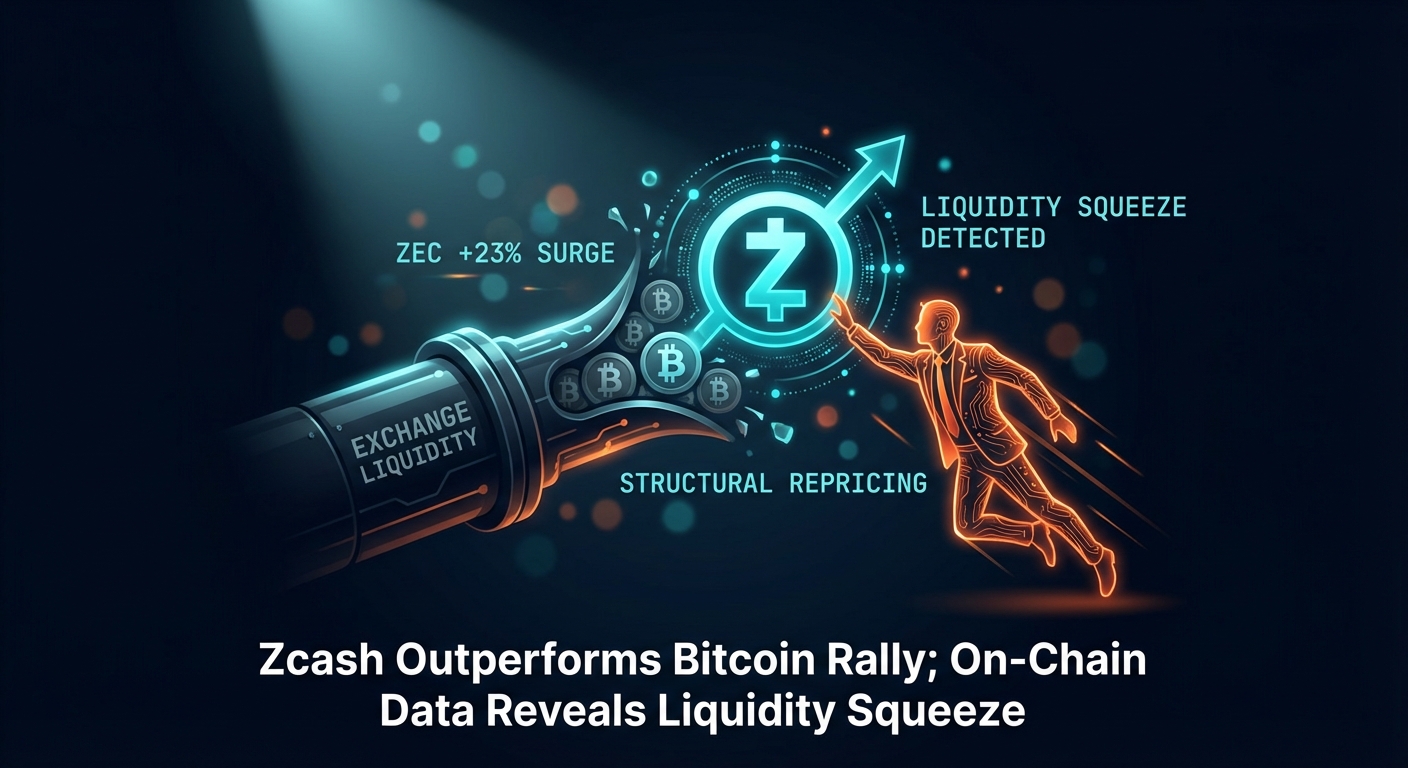 Zcash Outperforms Bitcoin Rally; On-Chain Data Reveals Liquidity Squeeze