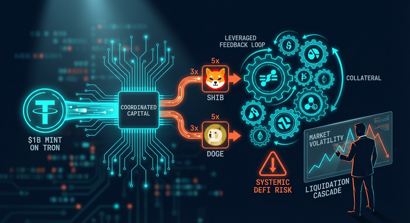 Beyond Bitcoin: Coordinated Capital Deploys $1B USDT into Leveraged Meme Coin Strategy, Creating Systemic DeFi Risk