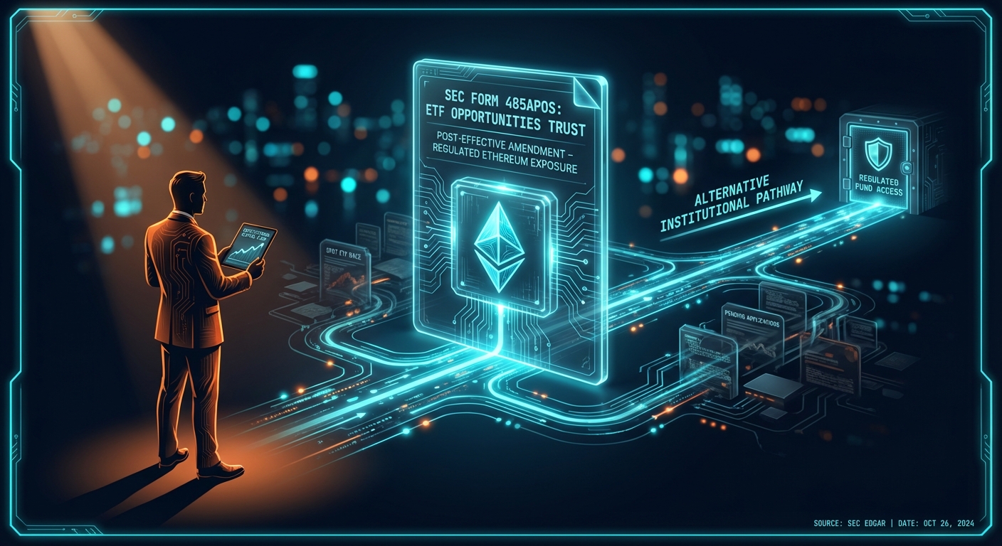 New SEC Filing Signals Alternative Institutional Pathway for Ethereum Exposure
