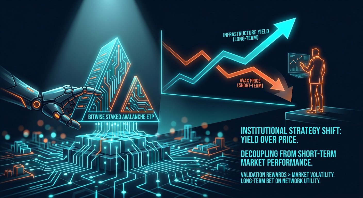 Bitwise Launches Staked Avalanche ETP, Signaling Institutional Strategy Shift Despite Price Lag