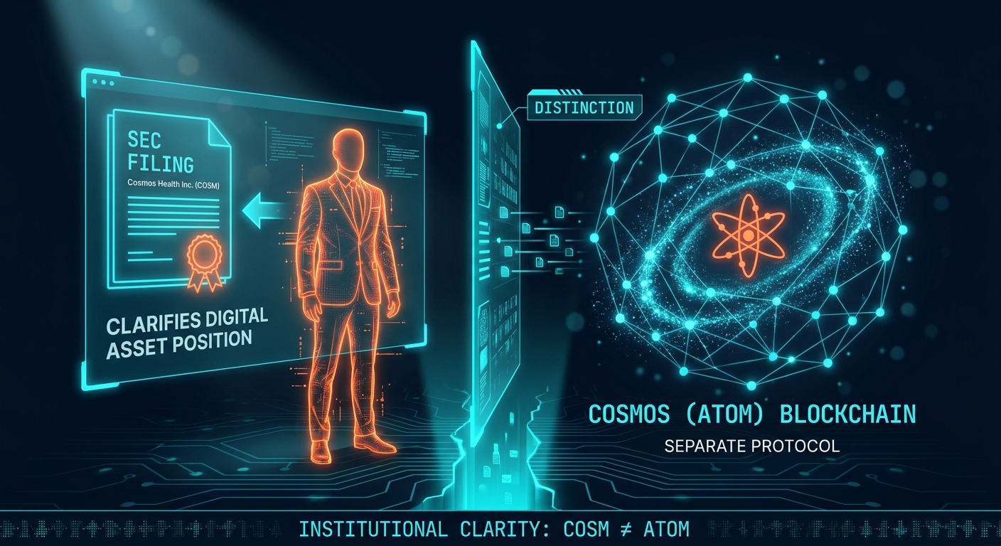 Cosmos Health SEC Filing Clarifies Digital Asset Position, Distinguishing from ATOM Protocol