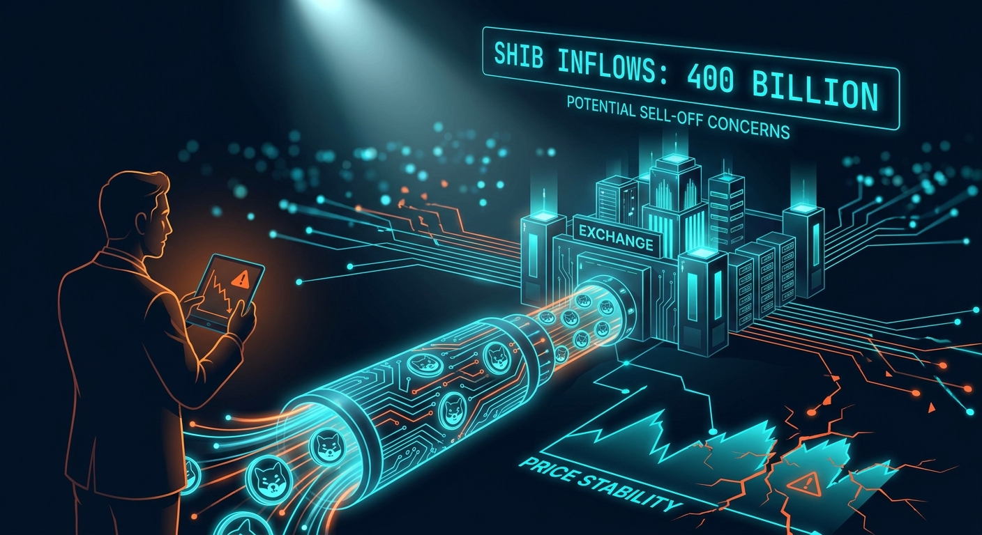 Shiba Inu Exchange Inflows Hit 400 Billion, Raising Sell-Off Concerns