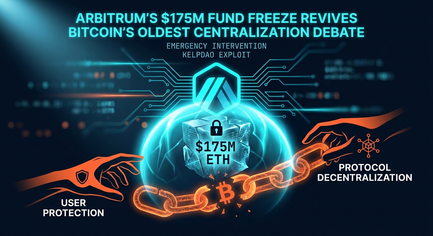 Arbitrum's $175M Fund Freeze Revives Bitcoin's Oldest Centralization Debate