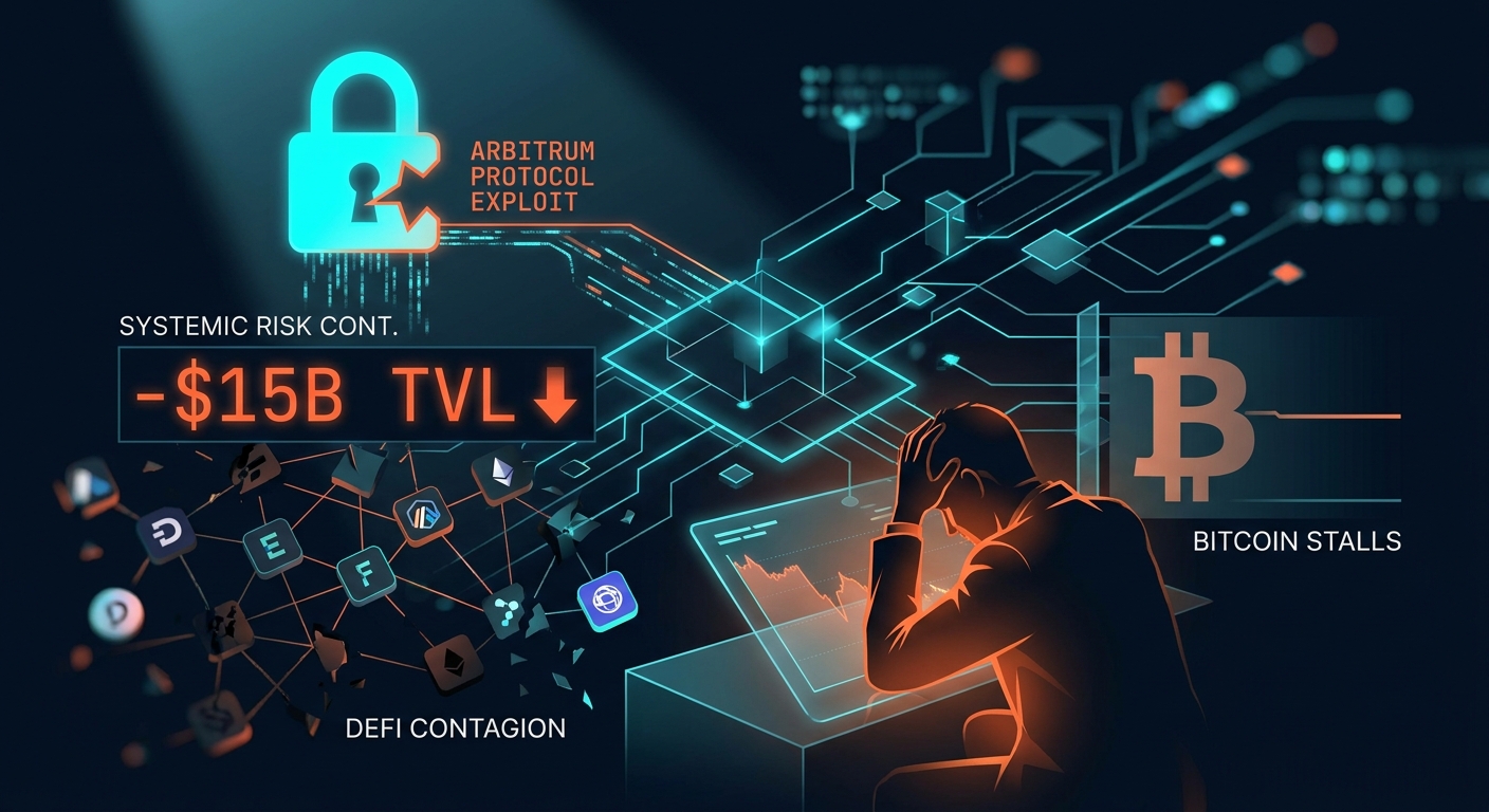 Arbitrum Exploit Sparks DeFi Contagion, Wiping $15B TVL as Bitcoin Stalls