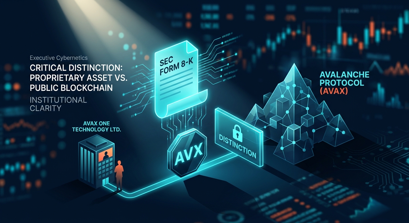 SEC Filing Reveals 'AVX' Digital Asset from AVAX ONE TECHNOLOGY, Distinguishing it from Avalanche Protocol