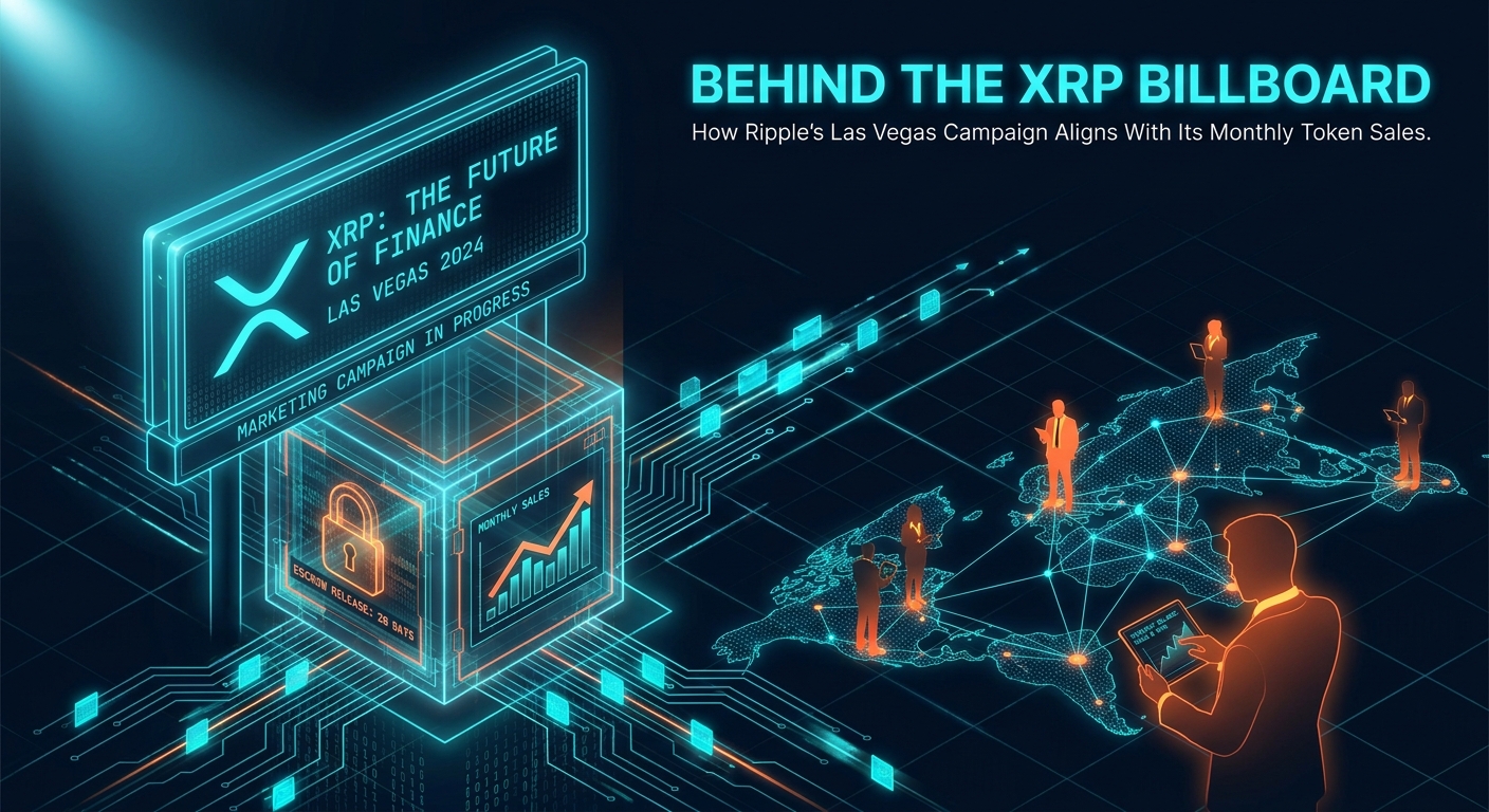 Behind the XRP Billboard: How Ripple's Las Vegas Campaign Aligns With Its Monthly Token Sales
