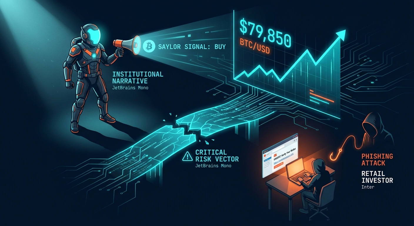 Bitcoin Nears $80K as Saylor Signal Meets Retail Phishing Threat
