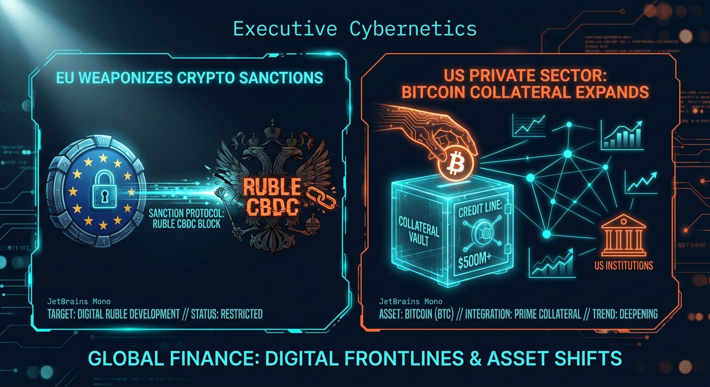 EU Sanctions Target Russian CBDC as Bitcoin Collateral Use Expands in US
