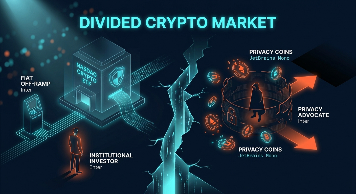 Regulated ETFs and New Off-Ramps Signal a Divided Crypto Market