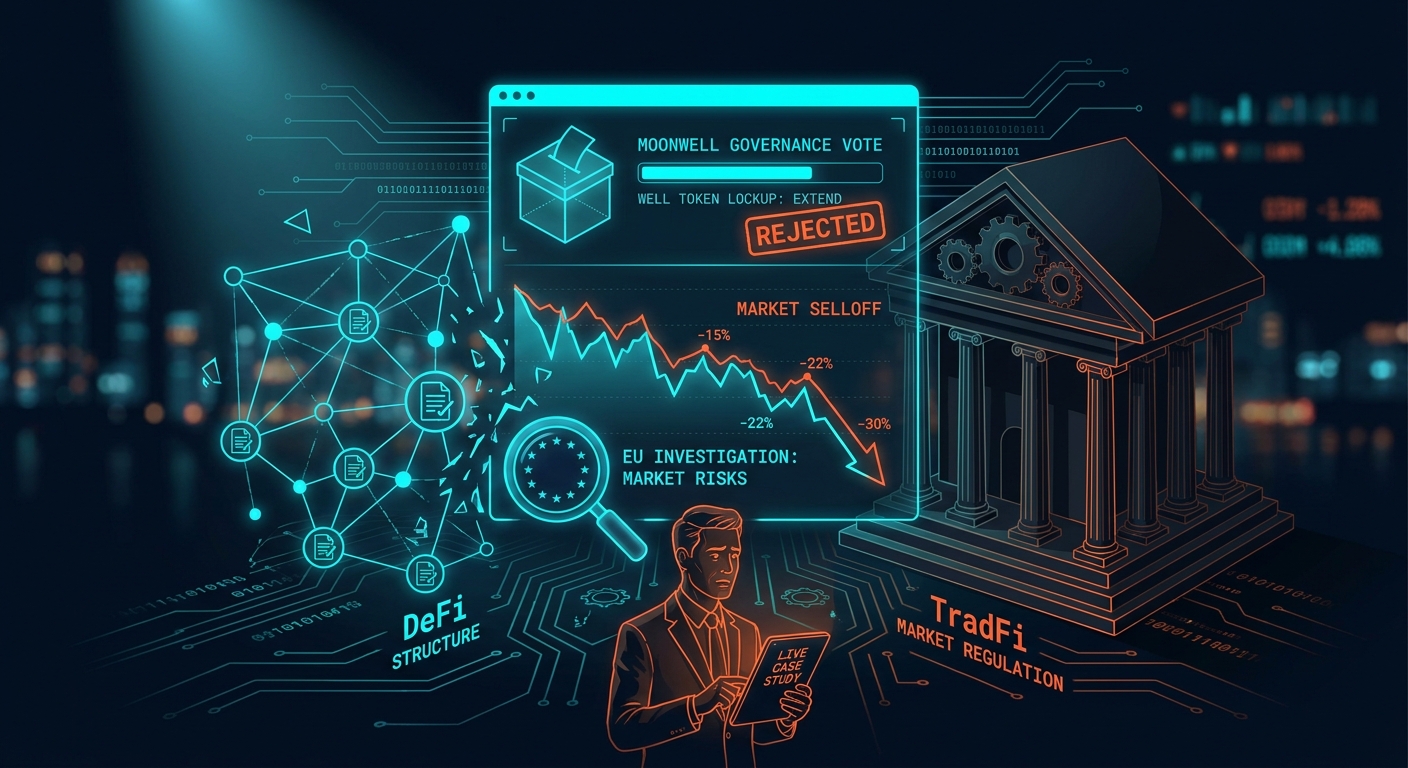 Moonwell Governance Vote Sparks Selloff, Previews DeFi's Clash with TradFi Market Structure Regulation