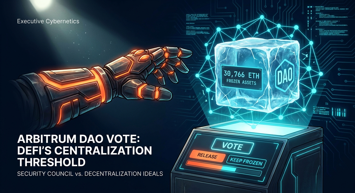 Arbitrum DAO Vote on Frozen ETH Tests DeFi's Centralization Threshold