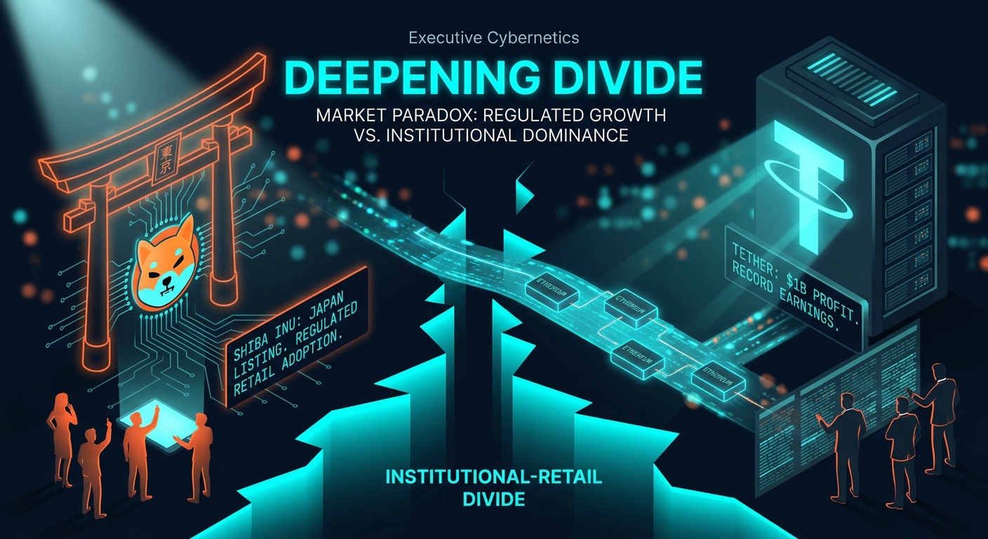 Shiba Inu's Japan Listing and Tether's $1B Profit Signal Deepening Institutional-Retail Divide on Ethereum