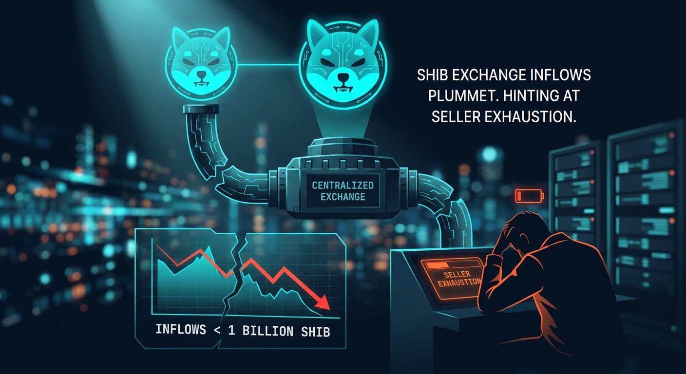 Shiba Inu Exchange Inflows Plummet, Hinting at Seller Exhaustion