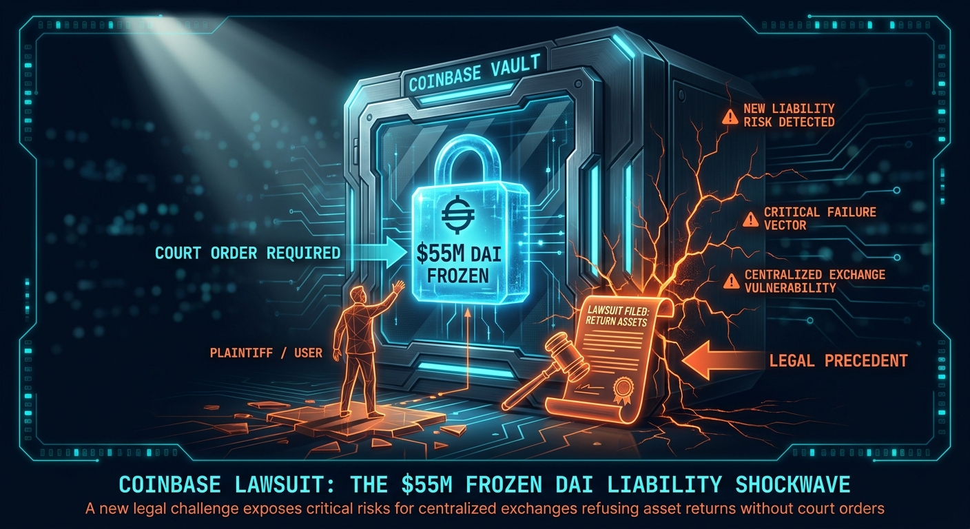 Coinbase Lawsuit Over $55M Frozen DAI Signals New Liability Risk for Centralized Exchanges
