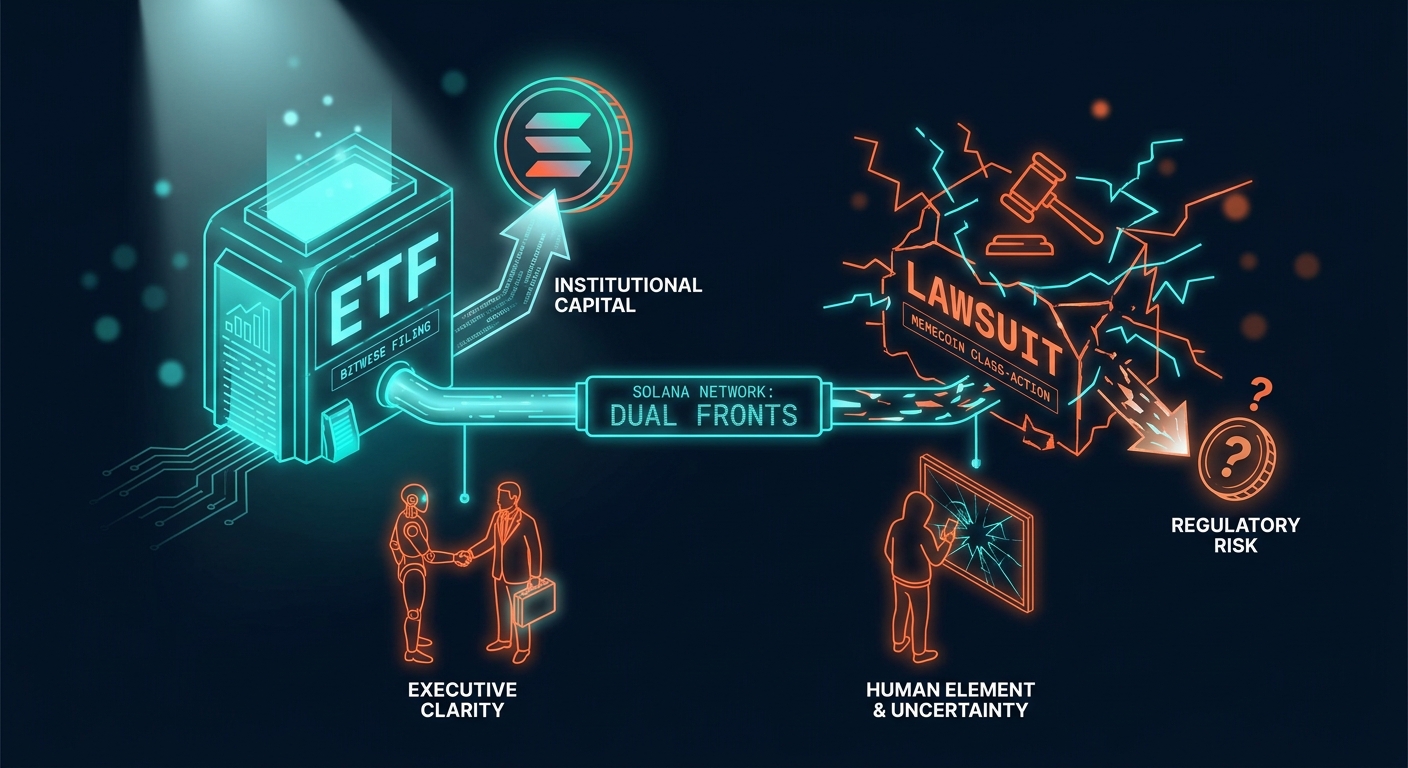 Solana's Two Fronts: Institutional Staking ETF Filing Coincides with Major Memecoin Lawsuit