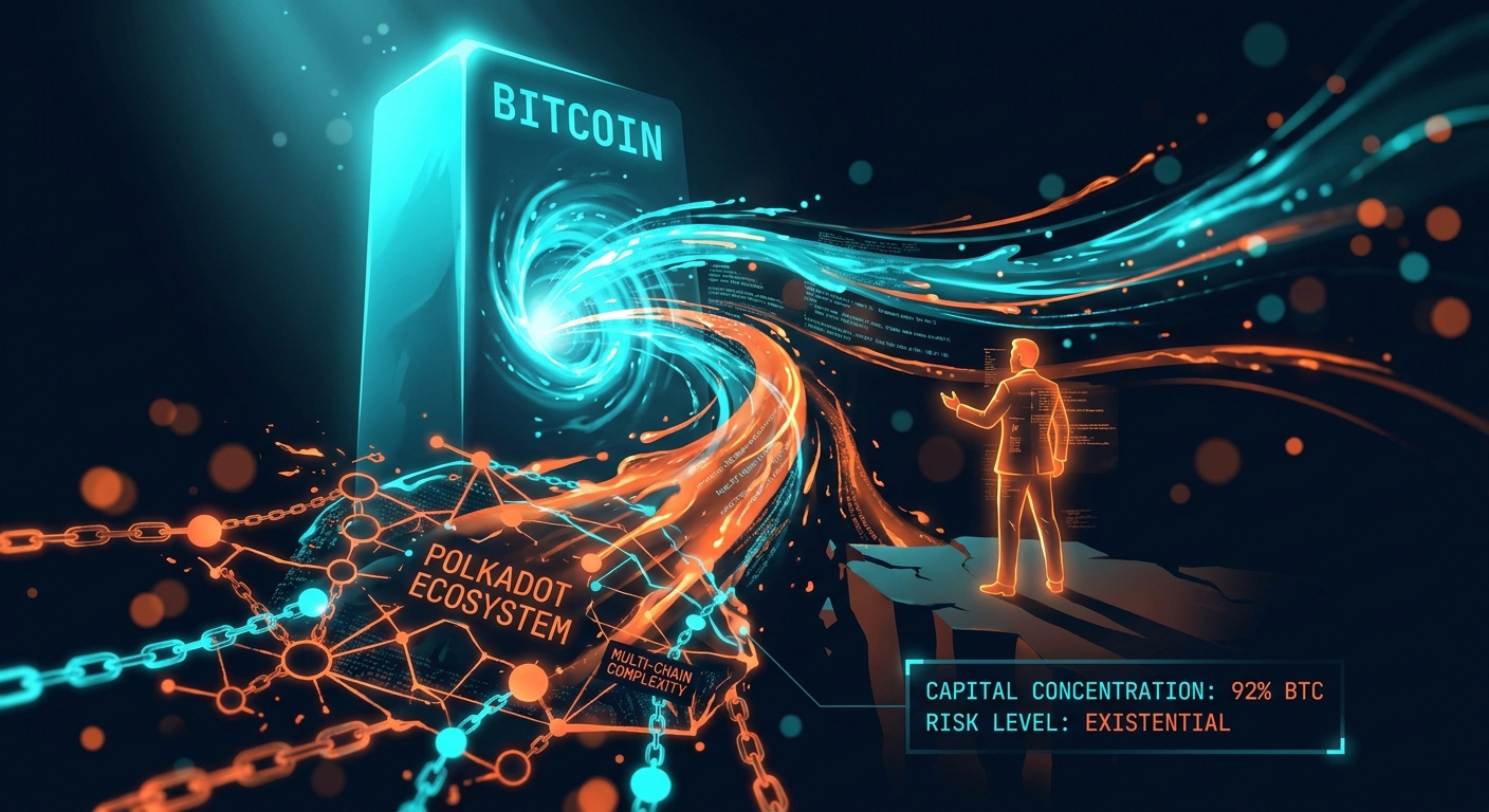 Capital Concentration in Bitcoin Signals Existential Risk for Polkadot