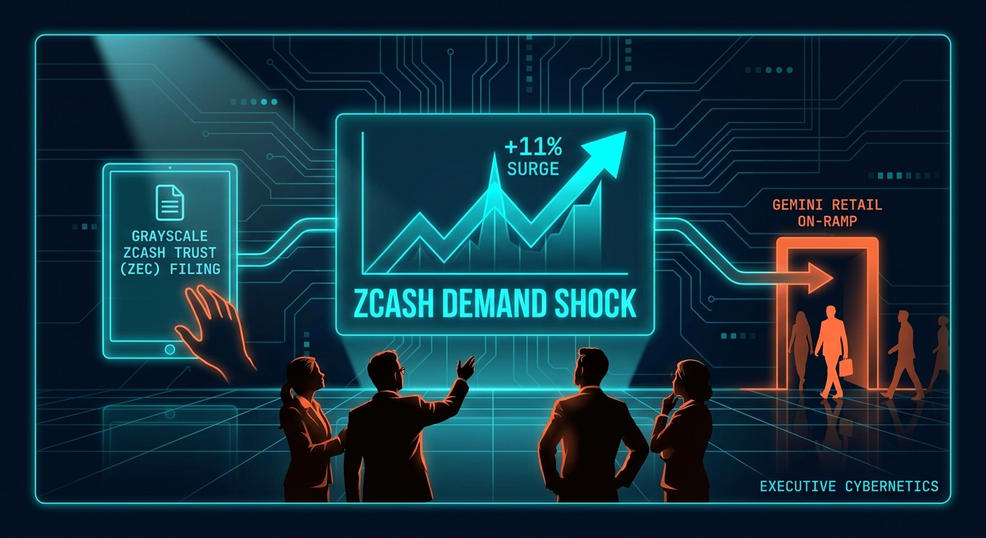Zcash Demand Shock: Grayscale Filing and Gemini Retail On-Ramp Fuel 11% ZEC Surge