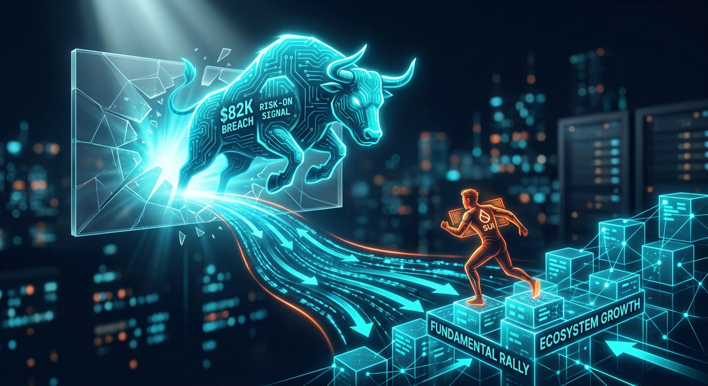 Bitcoin's $82K Breach Signals Risk-On Shift, Fueling Sui's Fundamental Rally