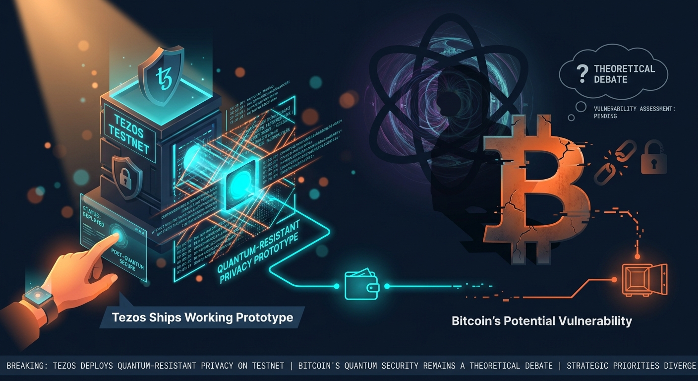 Tezos Deploys Quantum-Resistant Privacy on Testnet, Highlighting Bitcoin's Potential Vulnerability