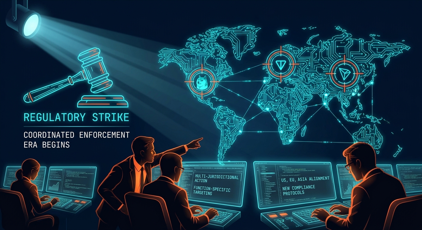Coordinated Regulatory Strikes Target TRON, Dogecoin, Toncoin; Signal New Enforcement Era