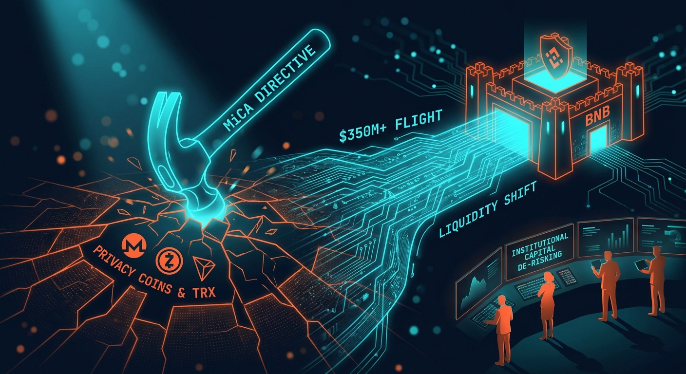 European Regulatory Strike: MiCA Directive Targets Privacy Coins, TRX, Triggering $350M+ Flight to BNB