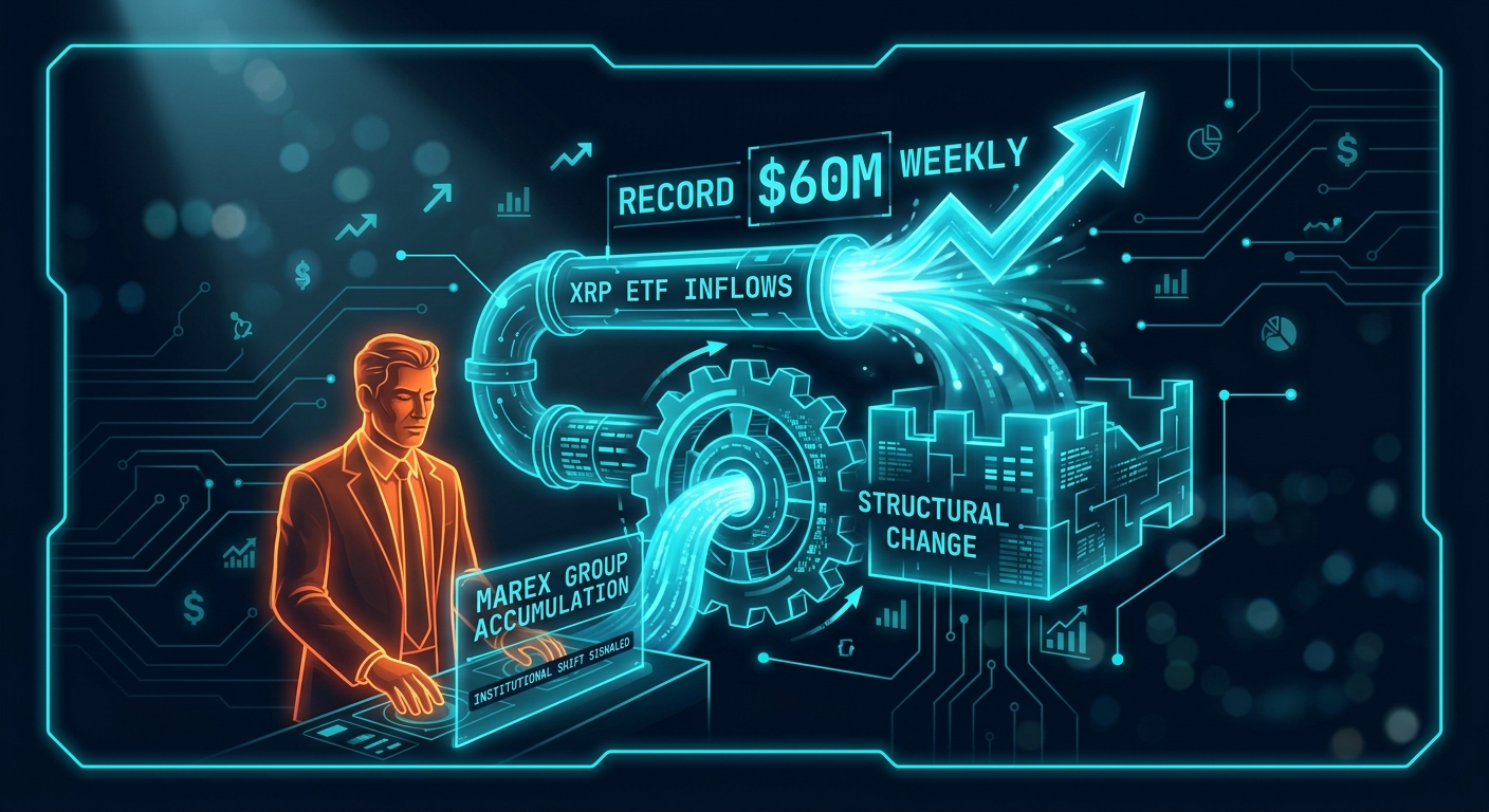 XRP ETF Inflows Hit Record $60M as Marex Group Accumulation Signals Institutional Shift
