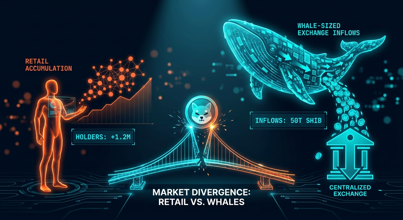 Shiba Inu Market Diverges: Retail Accumulation Meets Whale-Sized Exchange Inflows
