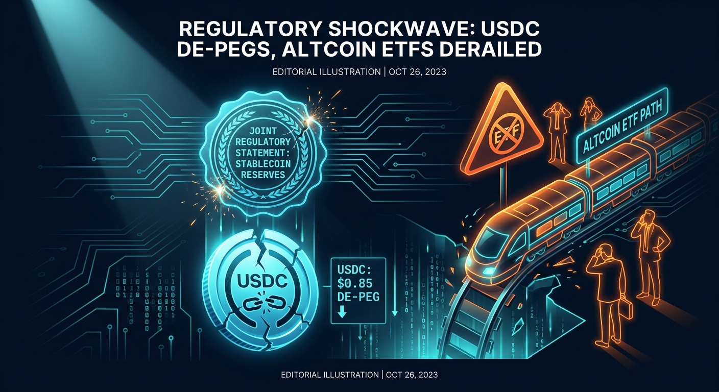 Regulatory Mandate on Stablecoin Reserves Triggers USDC De-Peg, Derails Altcoin ETF Path
