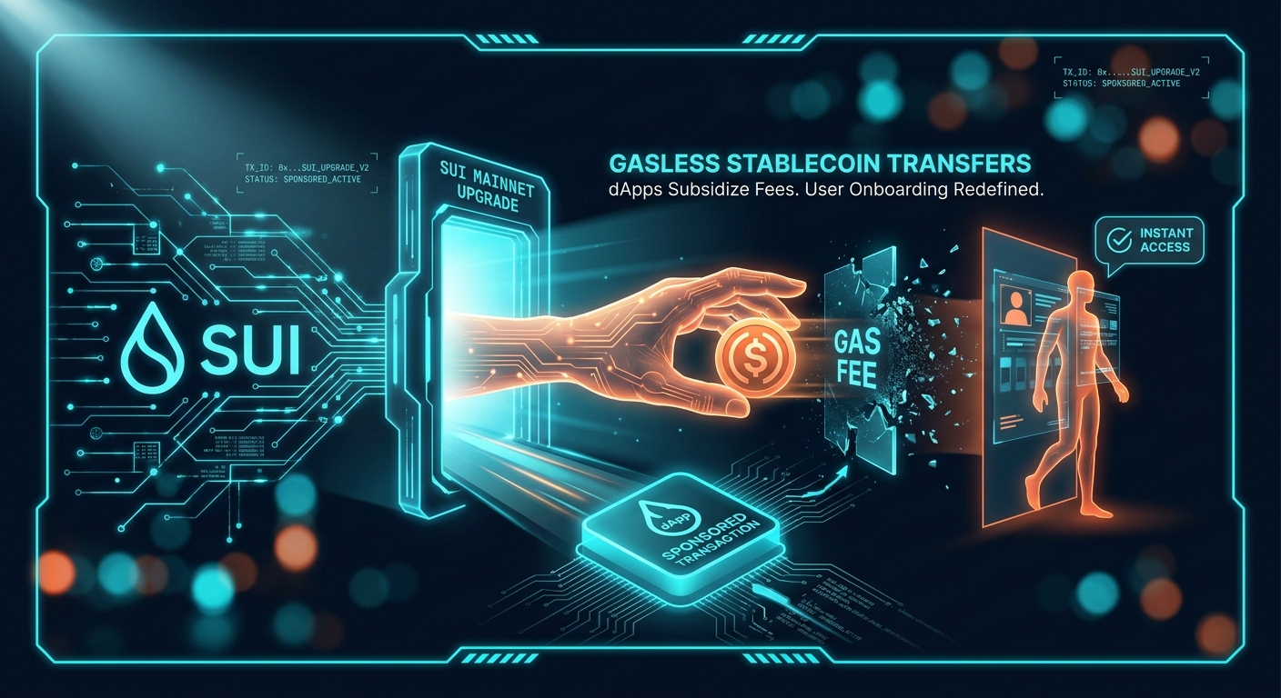 Sui Mainnet Upgrade Enables Gasless Stablecoin Transfers Through Sponsored Transactions