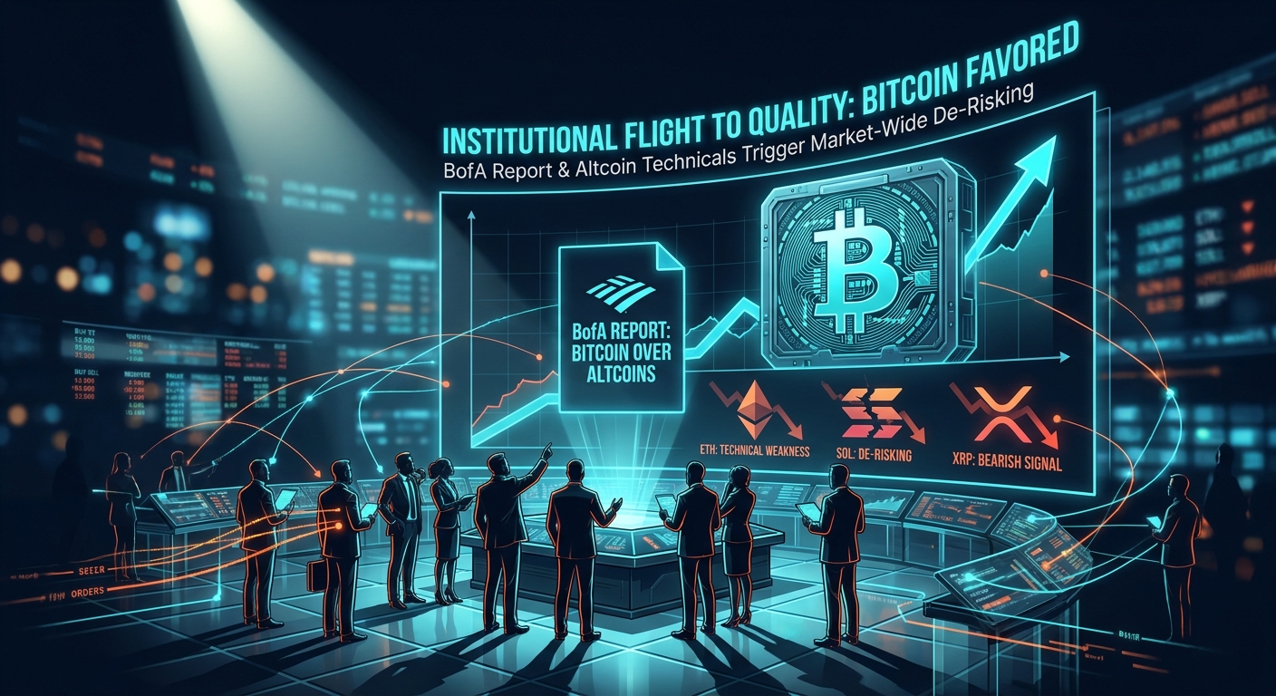Institutional Flight to Quality Sees Bitcoin Favored Over Ethereum, Solana as XRP Technicals Weaken