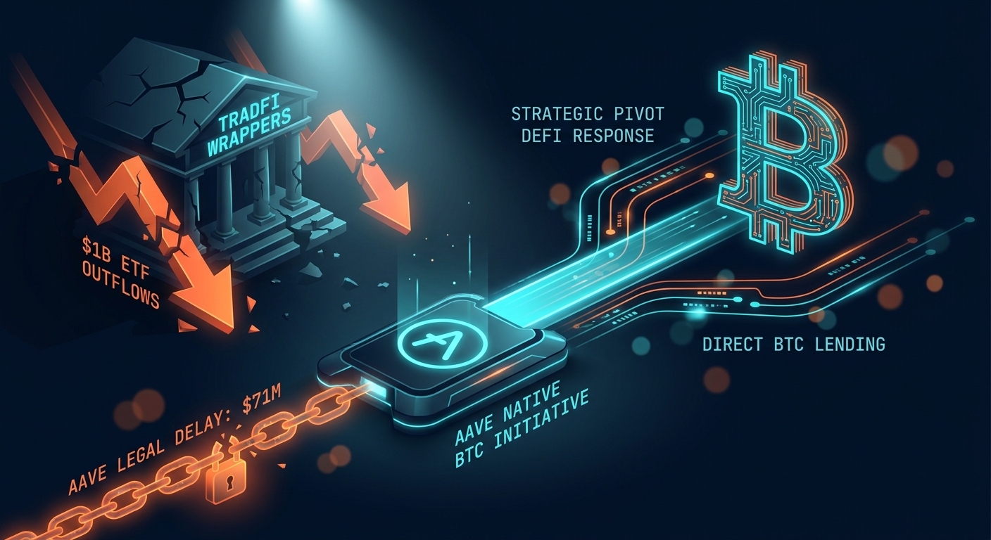 Aave's Native Bitcoin Initiative Reveals DeFi's Strategic Response to ETF Outflows and Legal Hurdles