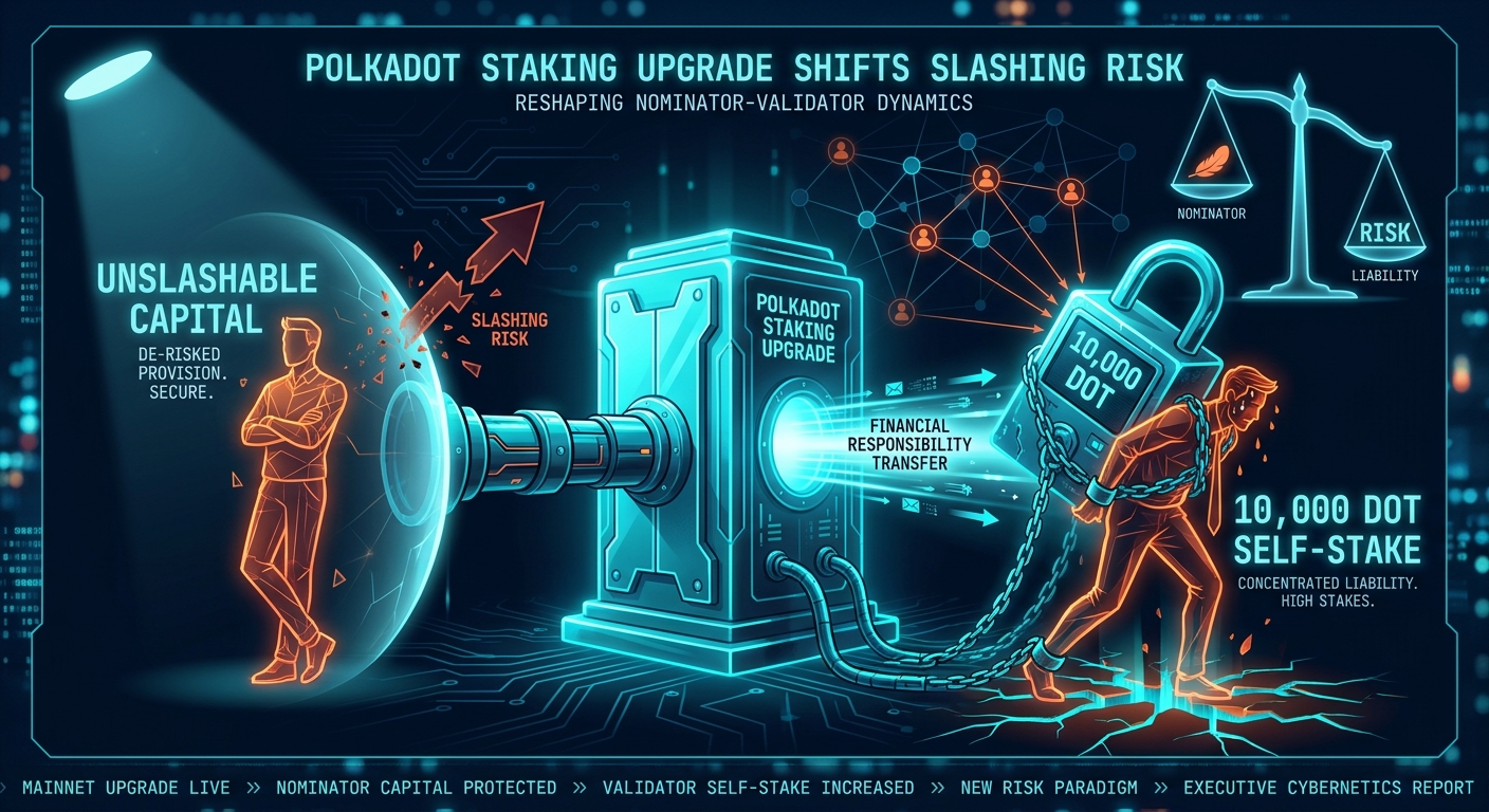 Polkadot Staking Upgrade Shifts Slashing Risk Entirely to Validators, Reshaping Nominator-Validator Dynamics